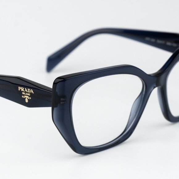 Prada Women Eyeglasses Blue Crystal Cat Eye PR18WV 08Q1O1 BRAND NEW - Picture 6 of 8